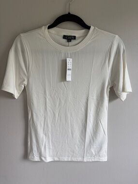 J. Crew Women’s Refined Rib Elbow-sleeve T-shirt, NWT, size small